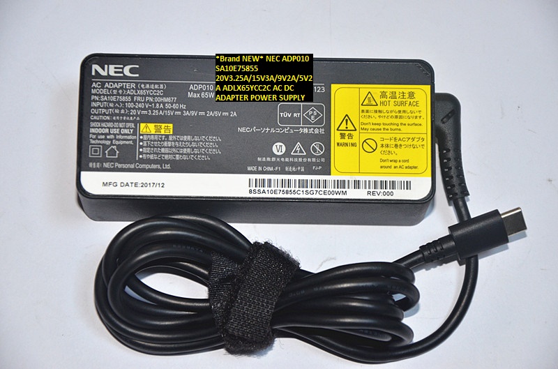 *Brand NEW* ADP010 SA10E75855 NEC 20V3.25A/15V3A/9V2A/5V2A ADLX65YCC2C AC DC ADAPTER POWER SUPPLY